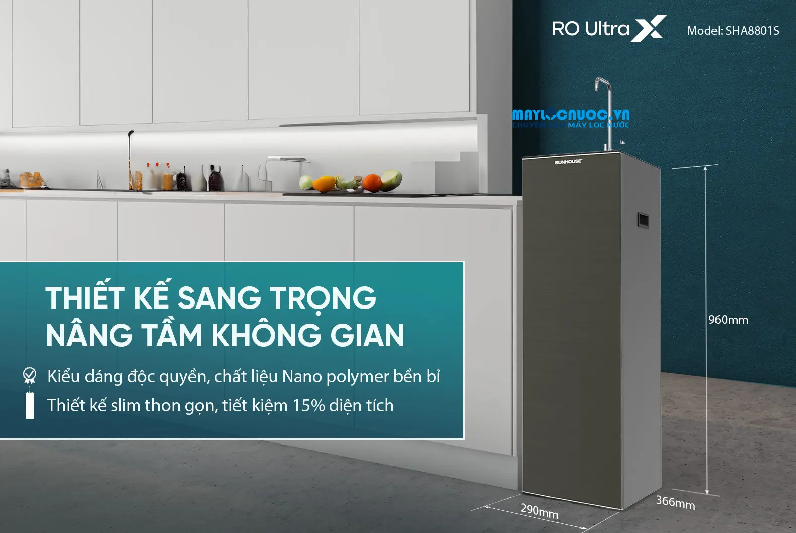 MÁY LỌC NƯỚC RO UltraX SUNHOUSE SHA8801S - 11LÕI